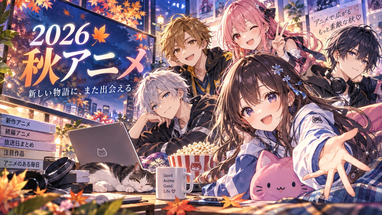 2026年秋アニメ・10月放送の新作と続編イメージ