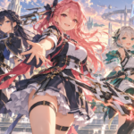 アサルトリリィの少女たちの戦いと絆をイメージしたオリジナルイラスト